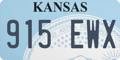 KS license plate 915EWX