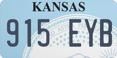 KS license plate 915EYB