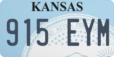 KS license plate 915EYM