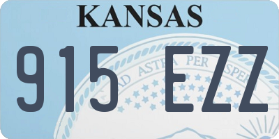 KS license plate 915EZZ