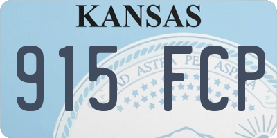 KS license plate 915FCP