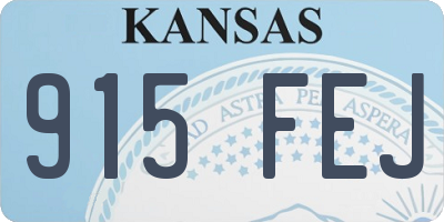KS license plate 915FEJ