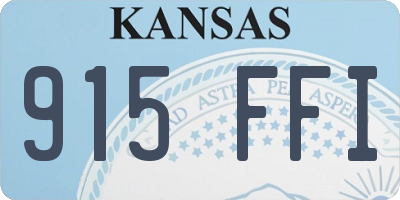 KS license plate 915FFI