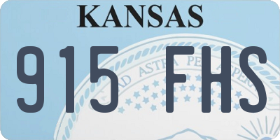 KS license plate 915FHS