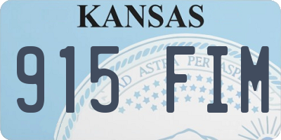 KS license plate 915FIM