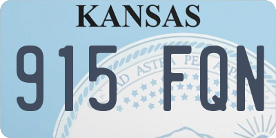 KS license plate 915FQN