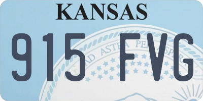 KS license plate 915FVG