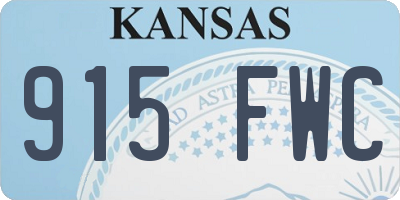 KS license plate 915FWC