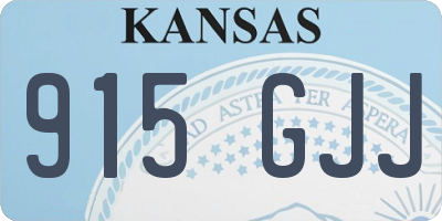KS license plate 915GJJ