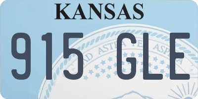 KS license plate 915GLE
