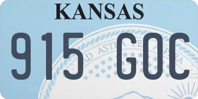 KS license plate 915GOC