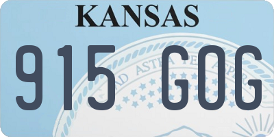 KS license plate 915GOG