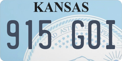 KS license plate 915GOI