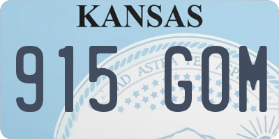 KS license plate 915GOM