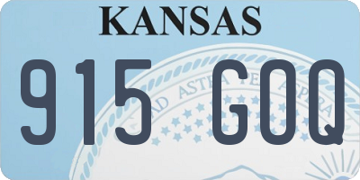 KS license plate 915GOQ