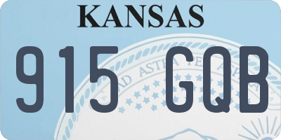 KS license plate 915GQB