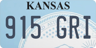 KS license plate 915GRI