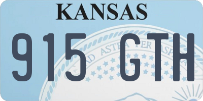 KS license plate 915GTH