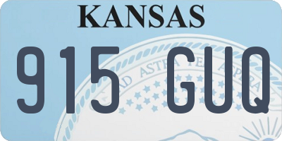KS license plate 915GUQ