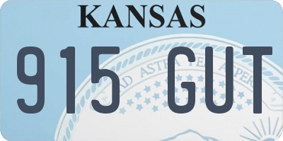 KS license plate 915GUT