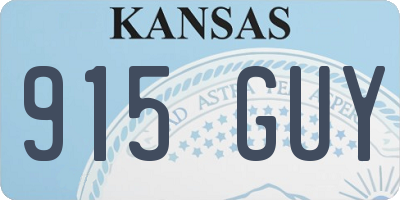 KS license plate 915GUY