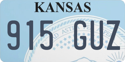 KS license plate 915GUZ