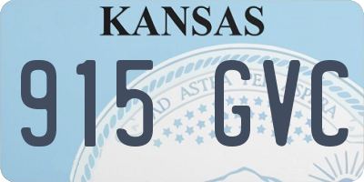 KS license plate 915GVC