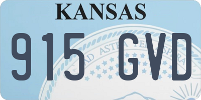 KS license plate 915GVD