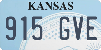 KS license plate 915GVE