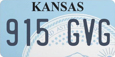 KS license plate 915GVG