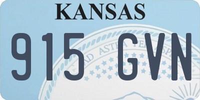 KS license plate 915GVN