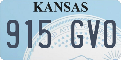 KS license plate 915GVO