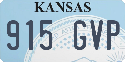 KS license plate 915GVP