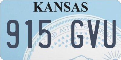 KS license plate 915GVU