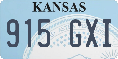 KS license plate 915GXI
