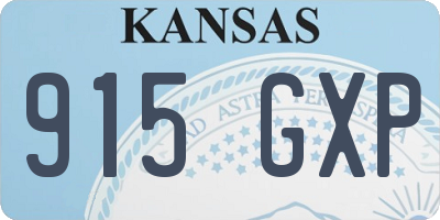 KS license plate 915GXP