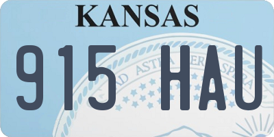KS license plate 915HAU