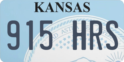 KS license plate 915HRS