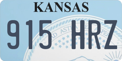 KS license plate 915HRZ