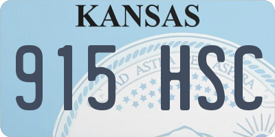 KS license plate 915HSC