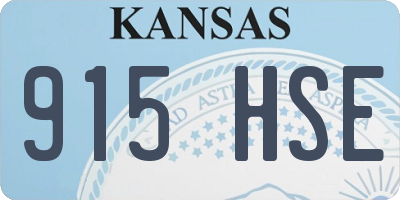 KS license plate 915HSE