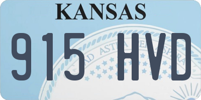 KS license plate 915HVD