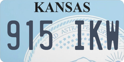KS license plate 915IKW