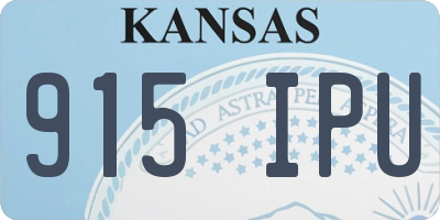 KS license plate 915IPU