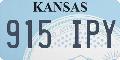 KS license plate 915IPY