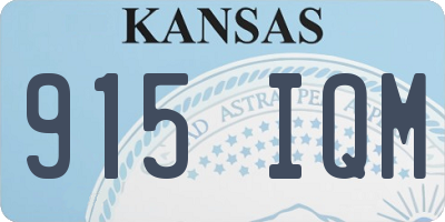 KS license plate 915IQM