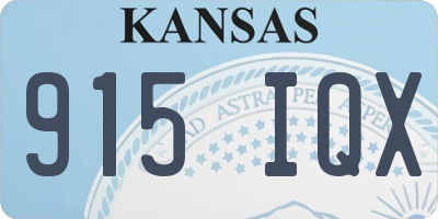 KS license plate 915IQX