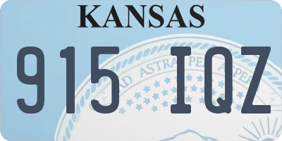 KS license plate 915IQZ
