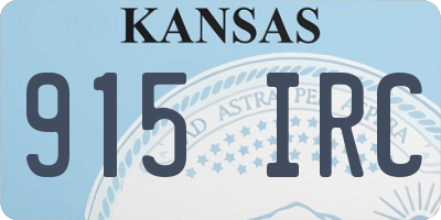 KS license plate 915IRC