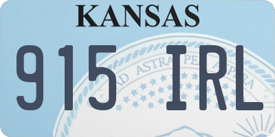 KS license plate 915IRL